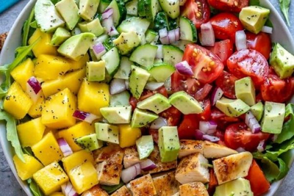 Mango-Avocado Grilled Chicken Salad